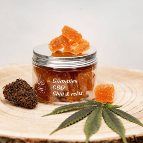 Gummies au CBD riches en cannabinoïdes et terpènes naturel, goût mangue, crée par Les Plantes de Tomine