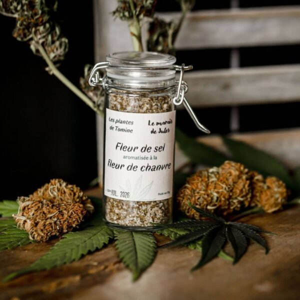 Fleur de sel aromatisée au chanvre