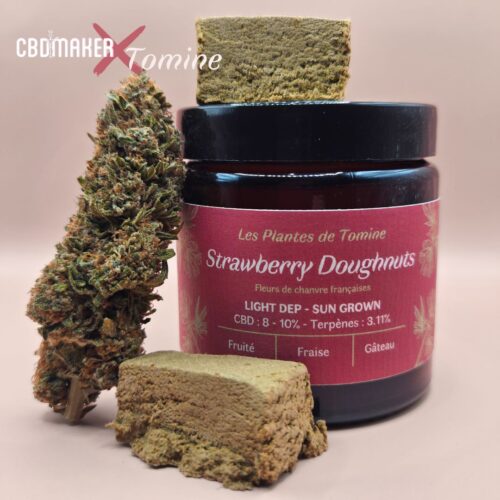 DUO Fleurs et hash CBD Strawberry Doughnuts by CBD Maker